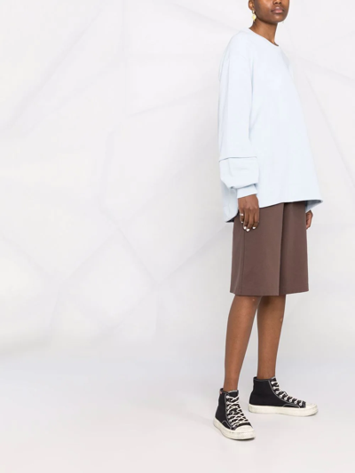 Ganni Isoli Oversized Sweatshirt In Blue