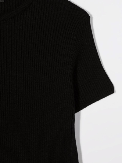 Balmain Logo Tape T-shirt Dress In Black