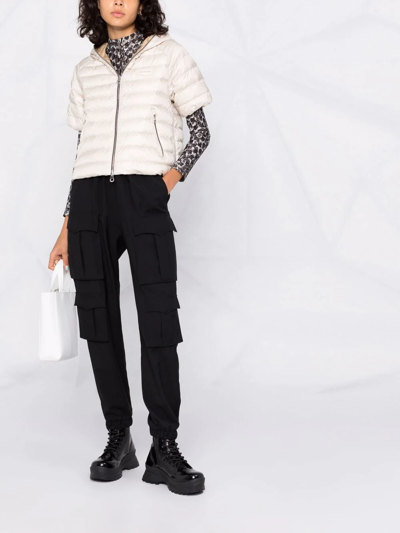 Duvetica Three-quarter Sleeve Puffer Jacket In Neutrals