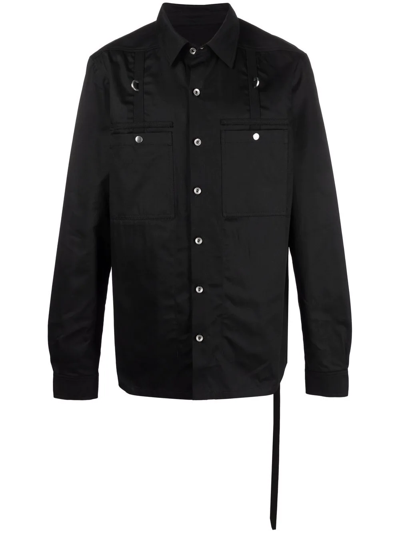 Shop Rick Owens Drkshdw Button-up Lightweight Jacket In Black