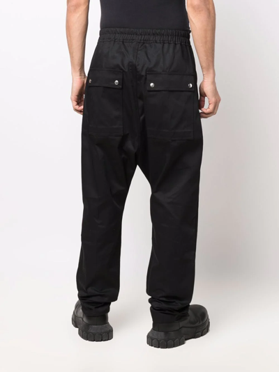 Rick Owens Drkshdw Drop-crotch Drawstring Trousers In Black