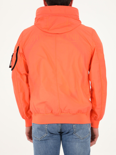 Shop Stone Island Zipped Orange Jacket