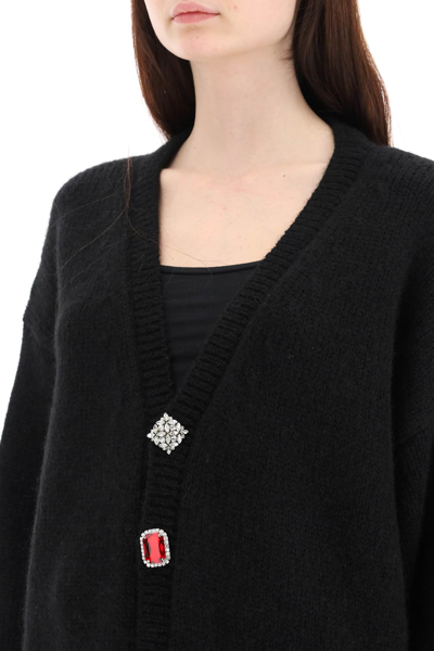 Shop Vetements Fancy Button Cardigan In Black