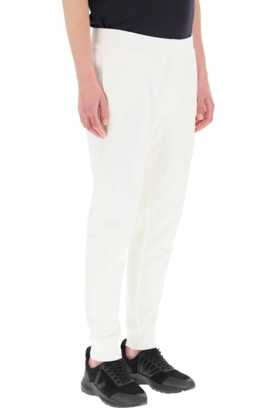 Shop C.p. Company Diagonal Raised Fleece Sweatpants In White