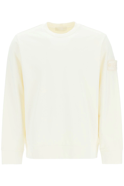 Shop Stone Island Light Sweatshirt In White