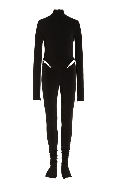 Shop Laquan Smith Women's Cutout Turtleneck Jumpsuit In Black