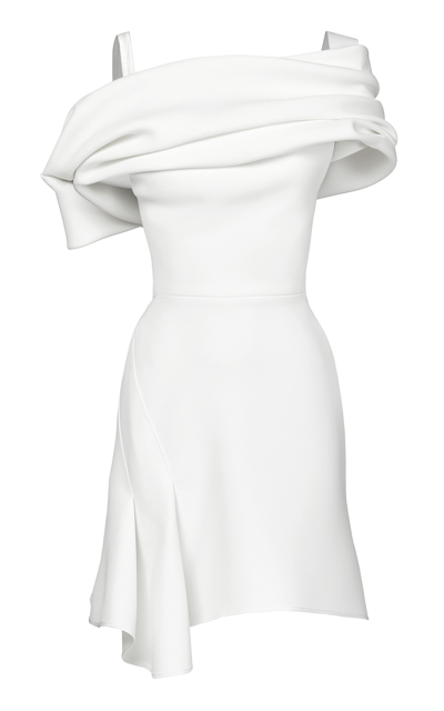 Shop Maticevski Women's Hyper Ballad Off-the-shoulder Silk Mini Dress In White