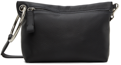 Shop Dries Van Noten Black Leather Messenger Bag In 900 Black