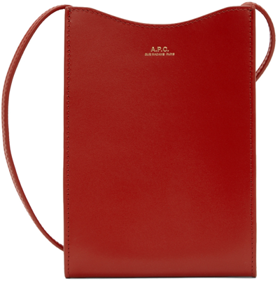 Shop Apc Red Jamie Neck Pouch In Gaa Red