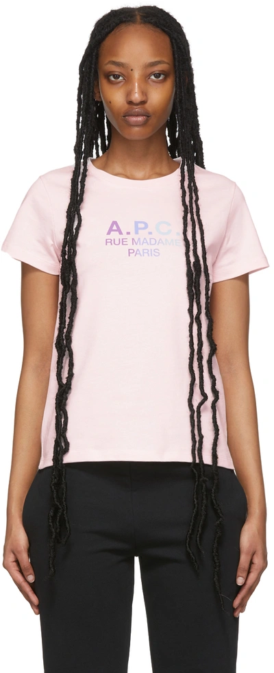 Shop Apc Pink Jenny T-shirt In Faa Pink