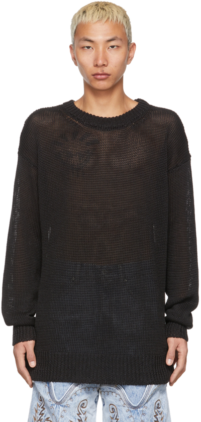 Shop Y/project Black Knit 'henry The 8th' Sweater