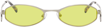 Shop Marine Serre Silver Vuarnet Edition Swirl Frame Visionizer Sunglasses In 11 Silver