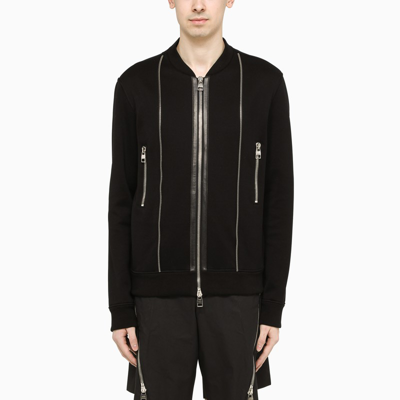 Shop Alexander Mcqueen Black Zip-detailing Jacket