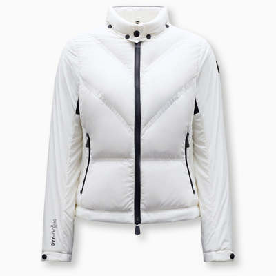 Shop Moncler White Vailly Down Jacket