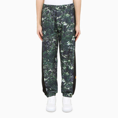 Shop Kenzo Camouflage Jogging Trousers In Black