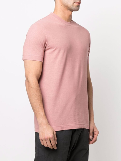 Shop Zanone Round Neck T-shirt In Pink