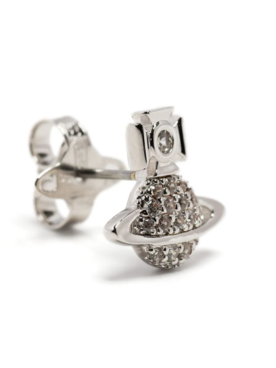 Shop Vivienne Westwood Tamia Orb Stud Earrings In Silver