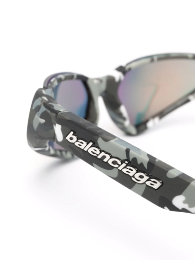 Shop Balenciaga Xpander Cat-eye Frame Sunglasses In Grau