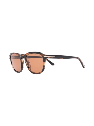 Tom Ford Square Tinted Sunglasses In Braun