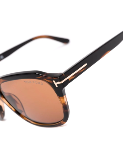 Tom Ford Square Tinted Sunglasses In Braun