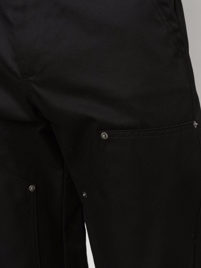 Shop 424 Wide-leg Low-rise Trousers In Schwarz