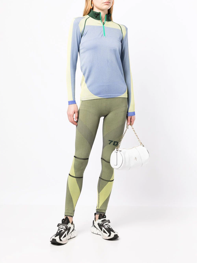7 Days Active Half-zip Long-sleeved Jumper In Blau