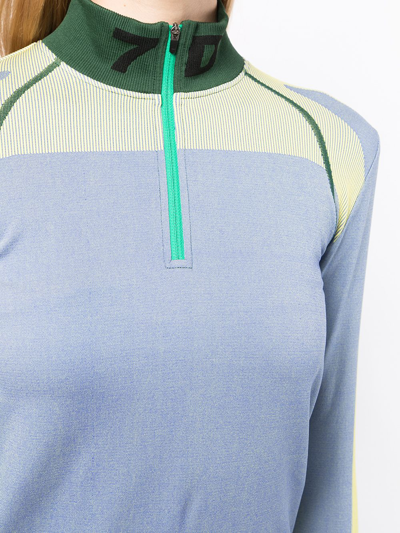 7 Days Active Half-zip Long-sleeved Jumper In Blau