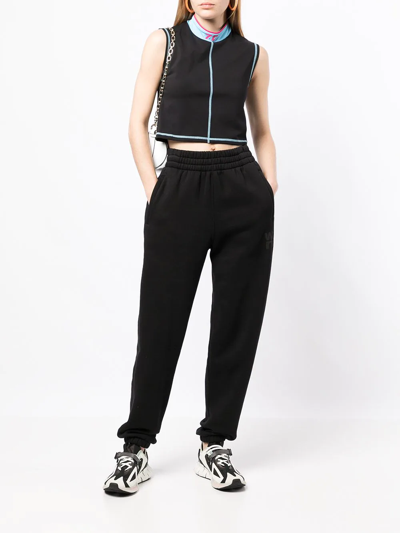 7 Days Active Picabo Stretch Nylon Running Top In Schwarz