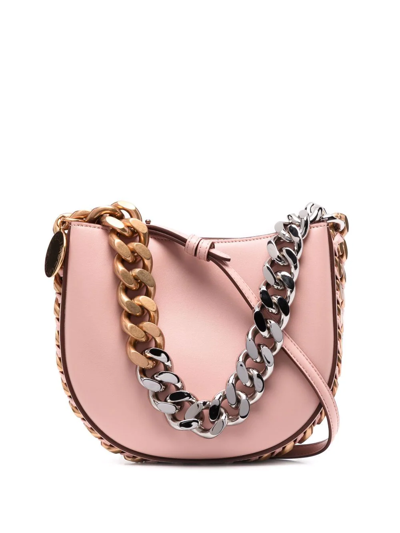 Shop Stella Mccartney Small Frayme Shoulder Bag In Rosa