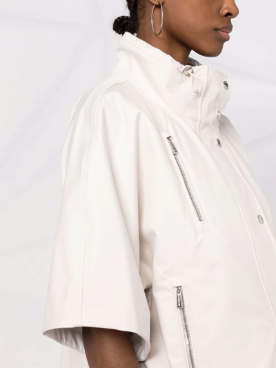 Moorer Lightweight Short-sleeved Hooded Jacket In Nude