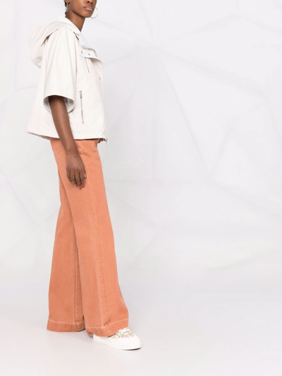 Moorer Lightweight Short-sleeved Hooded Jacket In Nude