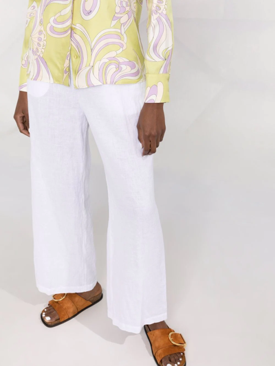 Aspesi Elasticated Straight-leg Trousers In Weiss