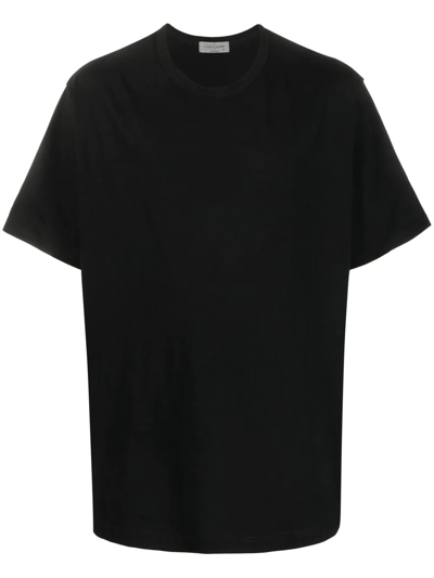 Shop Yohji Yamamoto Short-sleeve Cotton T-shirt In Schwarz