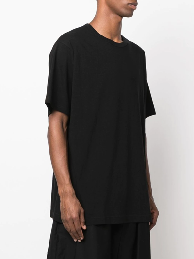 Shop Yohji Yamamoto Short-sleeve Cotton T-shirt In Schwarz