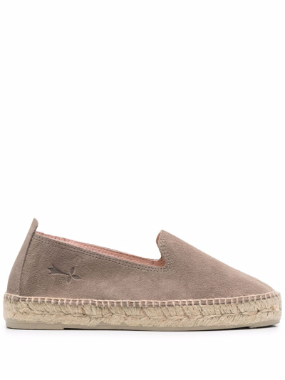 Shop Manebi Slip-on Espadrille Shoes In Grau