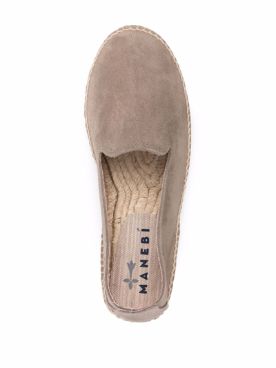 Shop Manebi Slip-on Espadrille Shoes In Grau