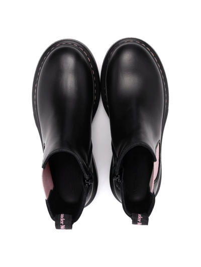 Shop Alexander Mcqueen Slip-on Leather Ankle Boots In Black