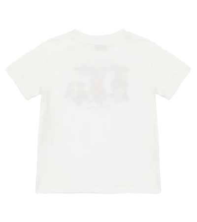 Shop Dolce & Gabbana Baby Logo Printed Cotton T-shirt In Giad.pittor.f.b.ott