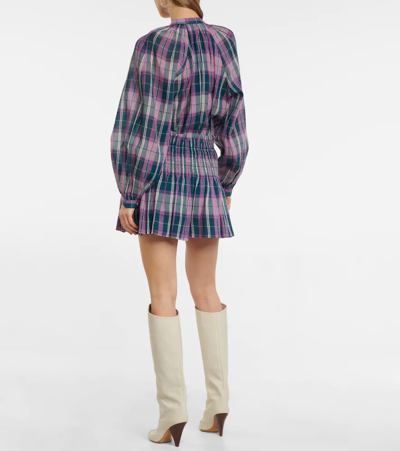 Shop Isabel Marant Étoile Bayowel Shirred Cotton Shorts In Petrol