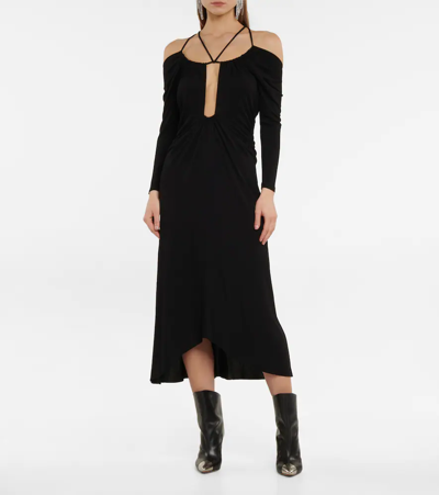 Shop Isabel Marant Jadessi Cutout Jersey Midi Dress In Black