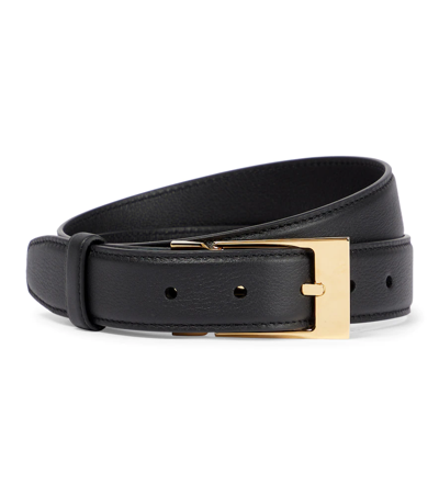 Shop The Row Jewel Leather Belt In Black Shg