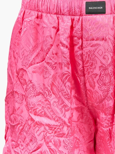 Balenciaga Logo Floral Jacquard Boxer Pajama Shorts In Default Title |  ModeSens