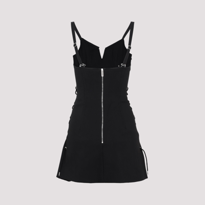 Shop Dion Lee Laced Bonded Mini Dress In Black