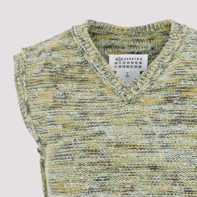 Shop Maison Margiela Cotton And Silk Sweater In Green