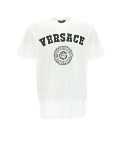 Shop Versace T-shirts & Vests In White