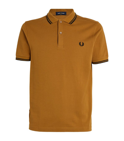 Fred Perry Twin Tipped Polo Shirt In Brown | ModeSens