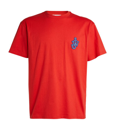 Shop Jw Anderson Anchor Patch T-shirt In Orange