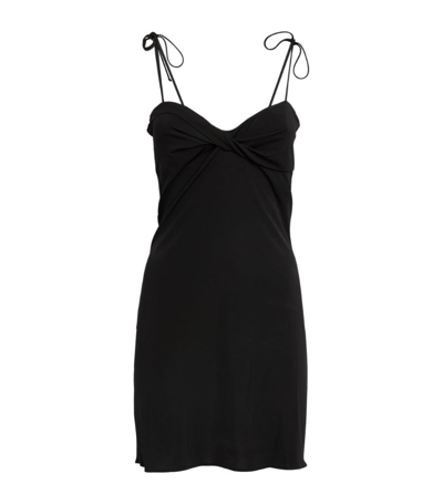 Shop Off-white Twisted Mini Dress In Black