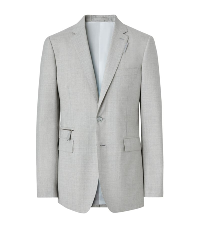 Shop Burberry Wool Tailored Jacket In Grey