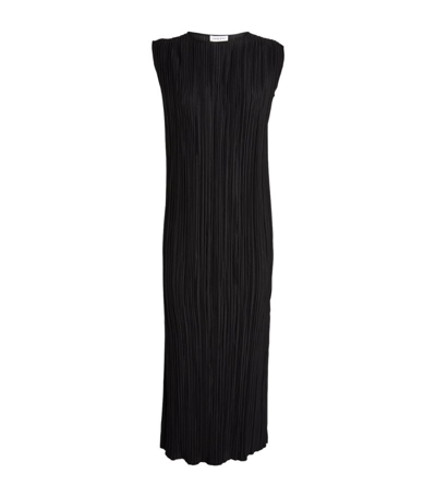 Shop Anine Bing Pleated Melanie Midi Dress In Black